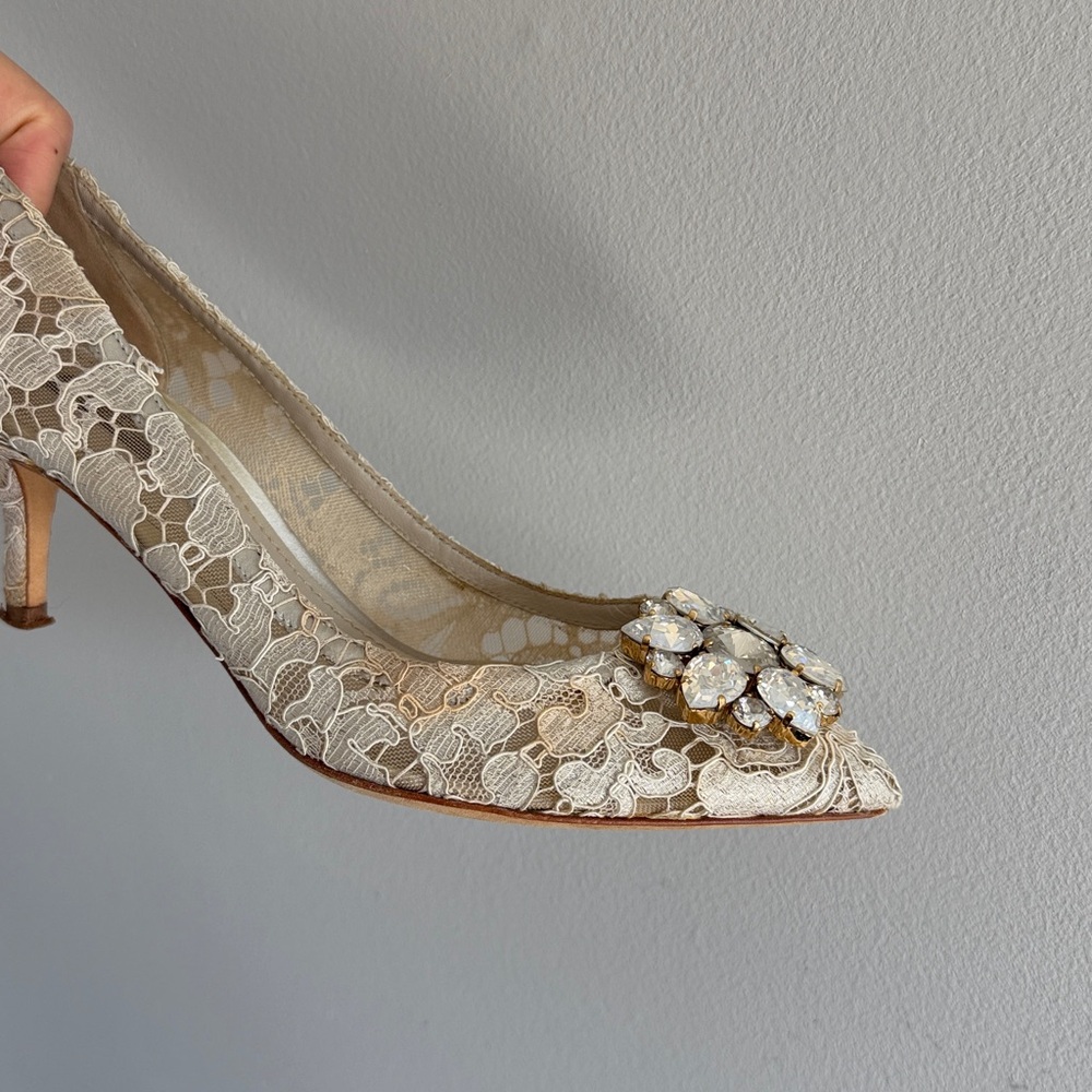 Dolce&Gabbana Lace Embellished Women's Heels - Picture 8 of 9